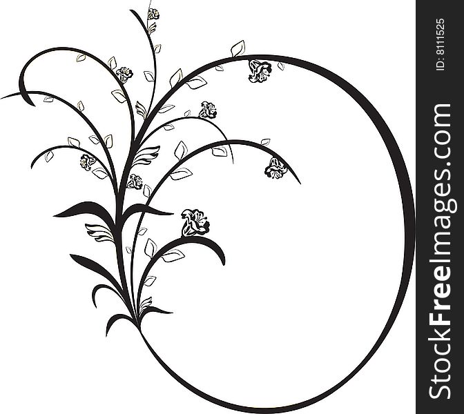 Vector floral template design illustration