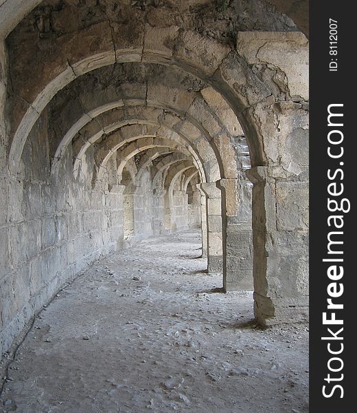 Stone vaults in Turkish museum