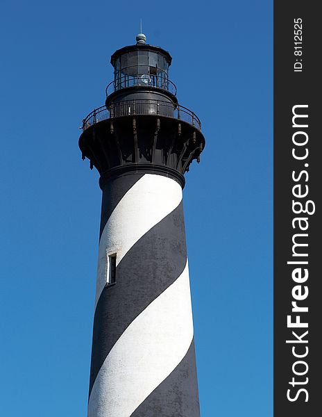 Black & White Brick, Spiral-Striped Lighthouse Built in 1869-1870 Outer Banks, North Carolina