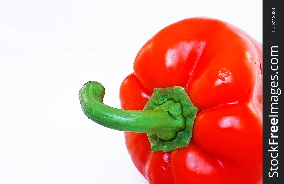 Red paprika isolated on white background. Red paprika isolated on white background