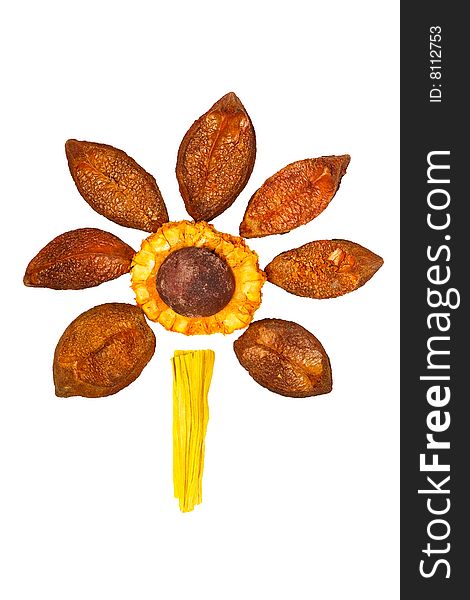 Decorative flower made from pieces of fragrant potpourri. Decorative flower made from pieces of fragrant potpourri