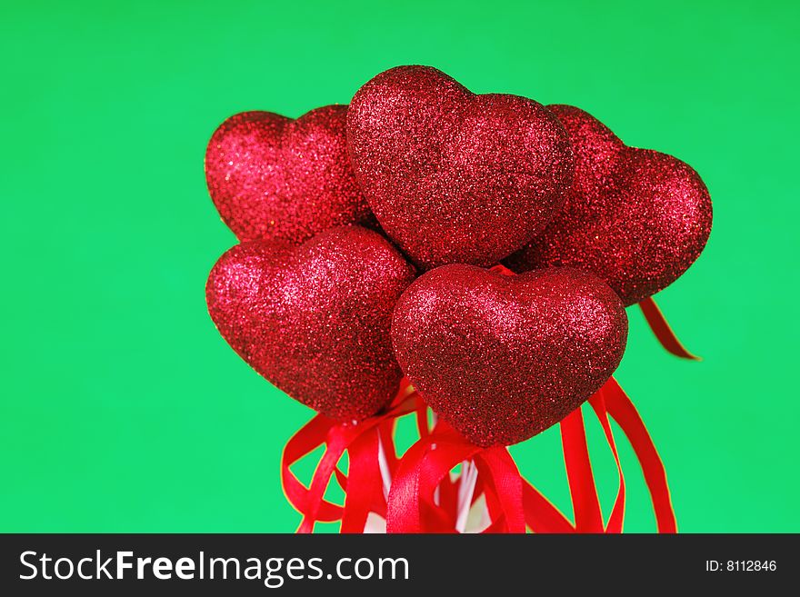 A bouquet of red heart sent to your darling on Happy Valentine's Day.