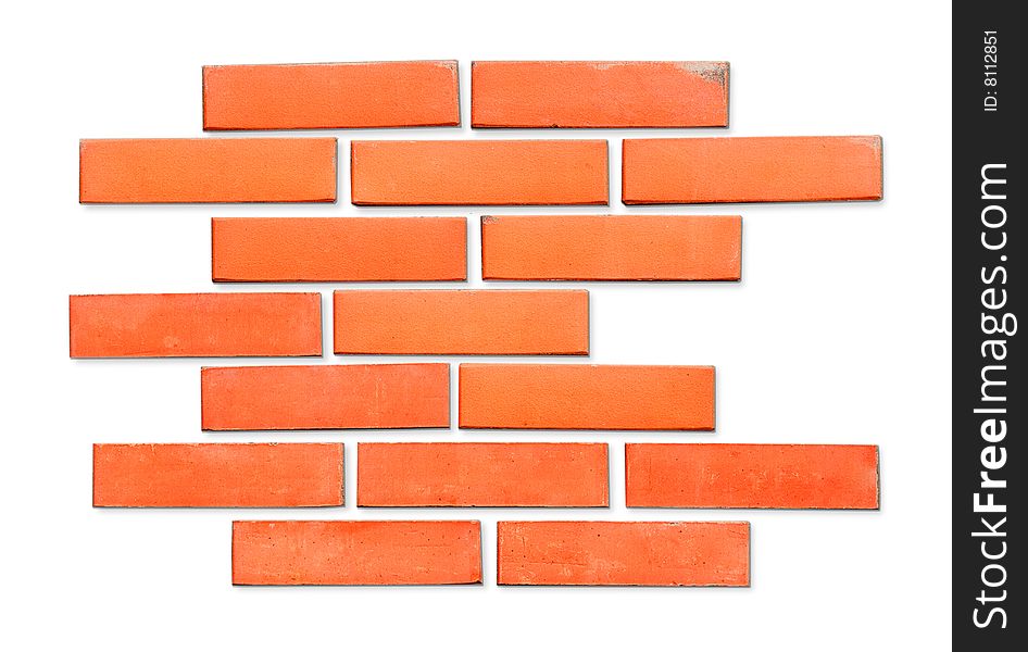 Bricks On The White Background, Isolated