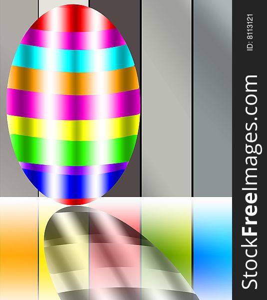 A colors egg on a background. A colors egg on a background