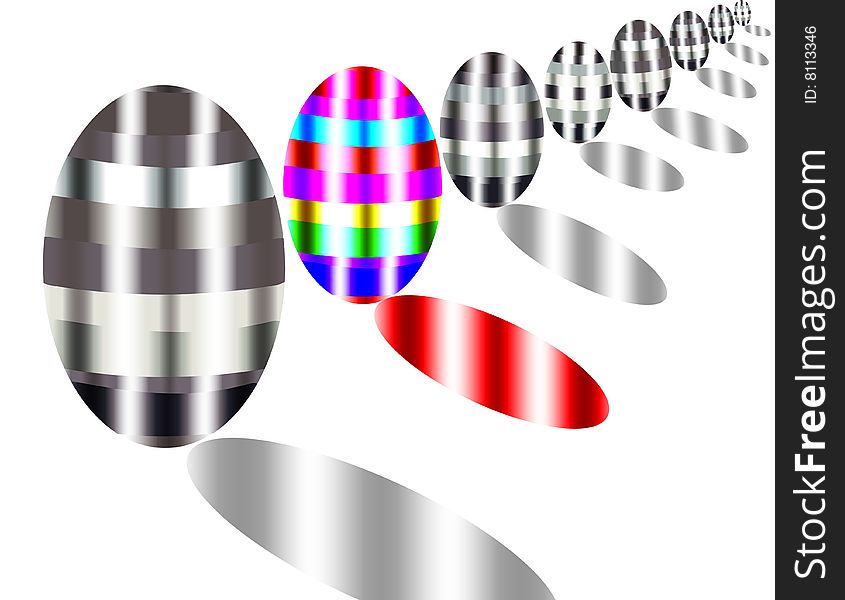 Illustration of abstract easter eggs
