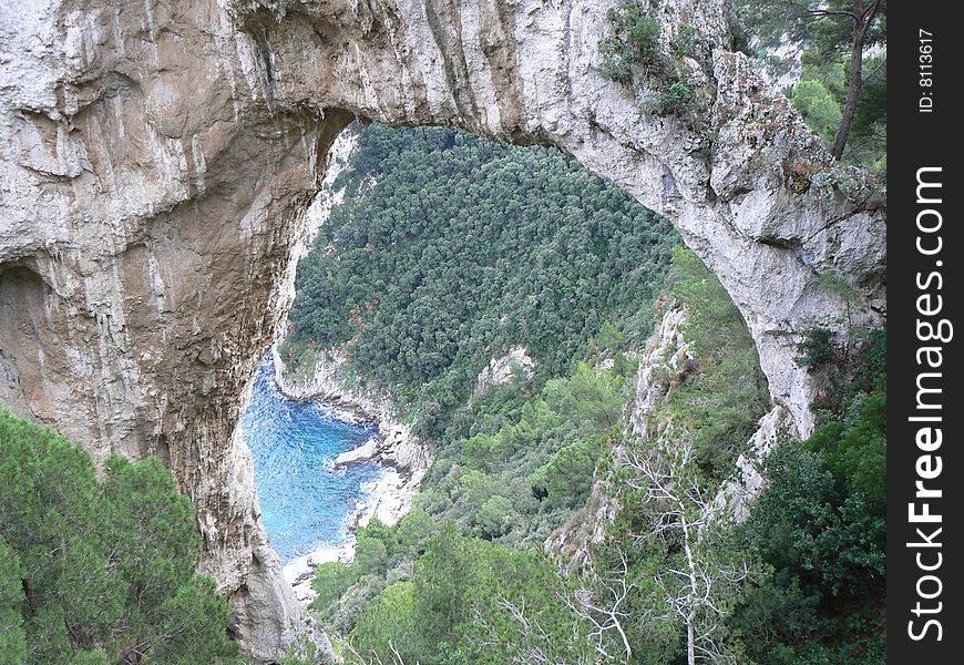 Natural arc in Capri (Italy)