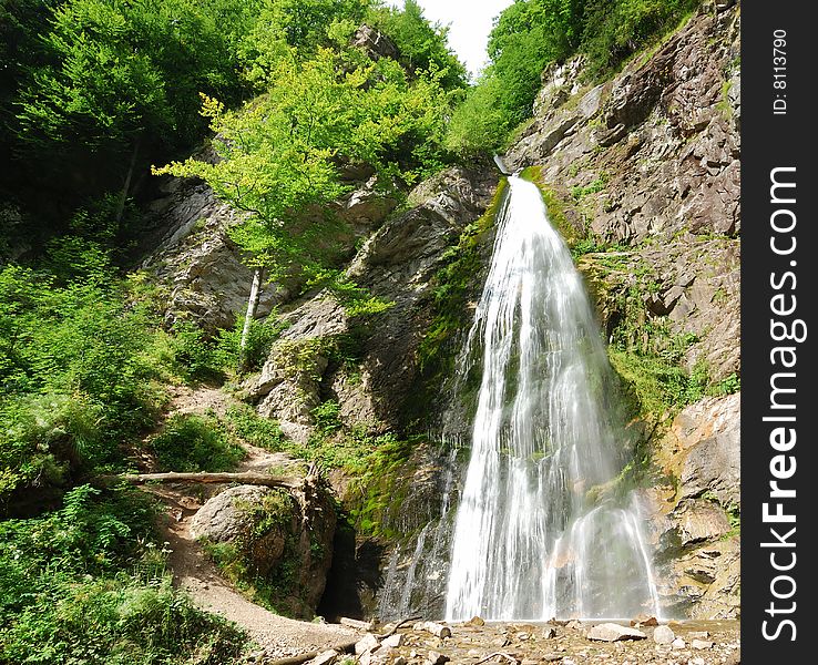 Waterfall in a national park Mala Fatra, Slovakia
