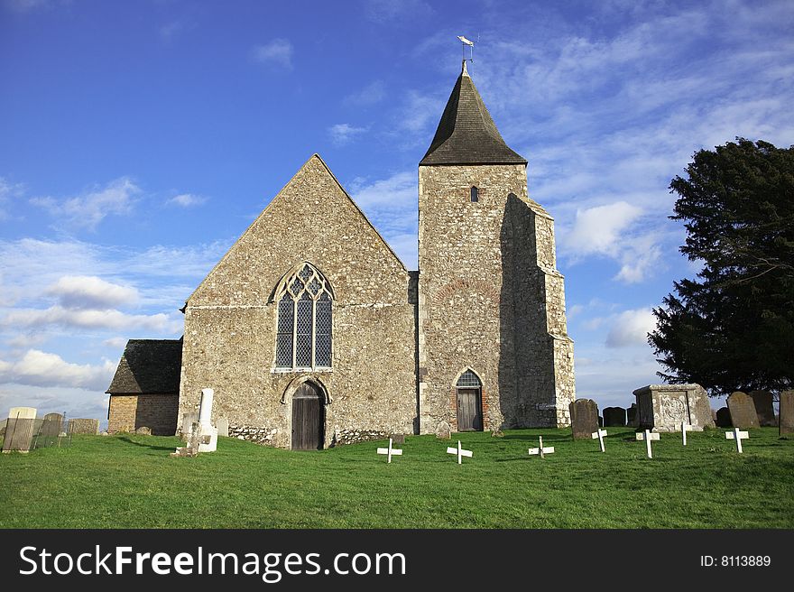 12th century church, St Clement, on the Romney Marsh, a very rural setting. 12th century church, St Clement, on the Romney Marsh, a very rural setting.