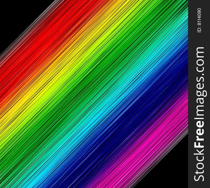 Color spectrum made by thin stripes. Illustration