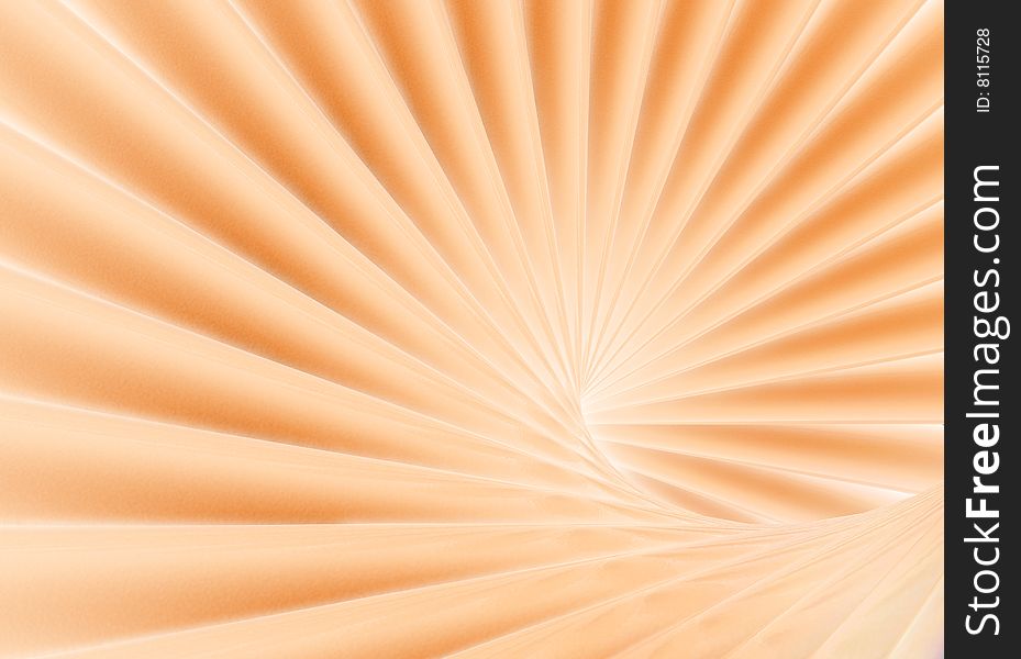 Abstract orange waves composition. 3d.