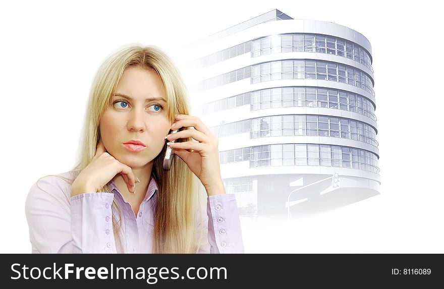 Portrait Of Beautiful Business Women With Phone