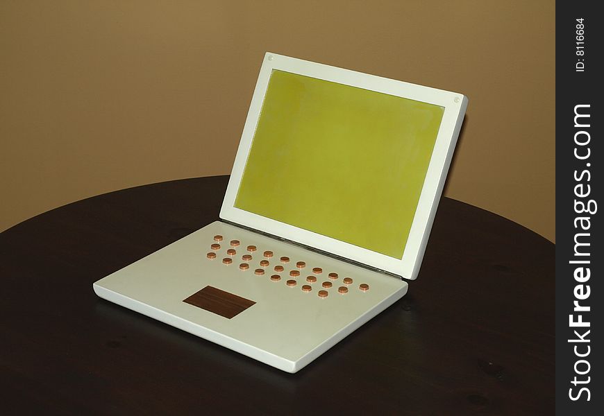 Wooden Laptop Computer