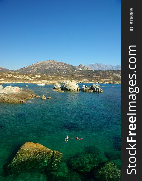 Sea and stones in Corsica. Sea and stones in Corsica