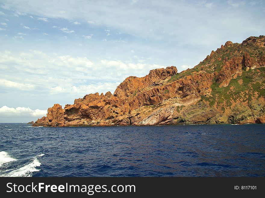 the natural reserve of Scandola in Corsica. the natural reserve of Scandola in Corsica