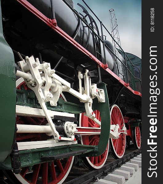 Steam locomotive details. Samara locomotive depot