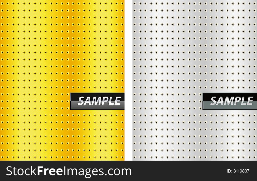 Letterhead abstract design blank silver and gold colors 2 variants. Letterhead abstract design blank silver and gold colors 2 variants