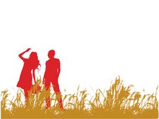 Young Couple Out Walking Stock Photo Young Couple Out Walking Stock Photo