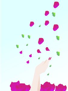 Hand Catching Petals Royalty Free Stock Photo Hand Catching Petals Royalty Free Stock Photo