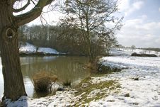 Medway Valley In The Snow Royalty Free Stock Photo