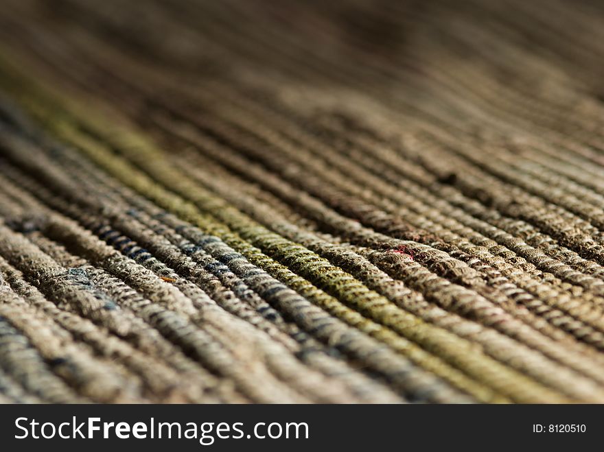 Mat made of a large number of threads (soft focus)