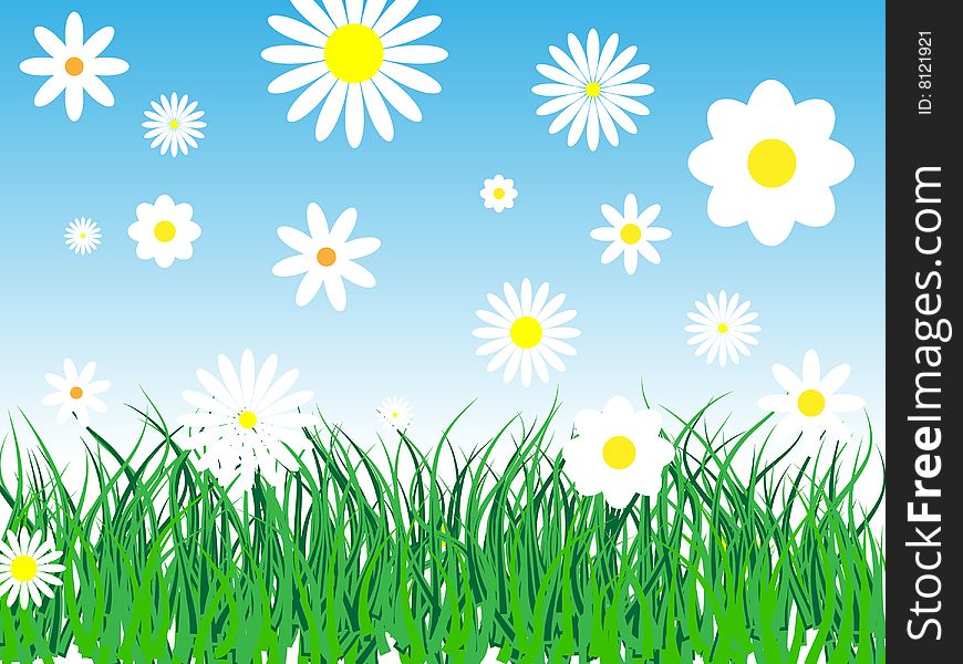 Vector illustration of gren grass field. Vector illustration of gren grass field