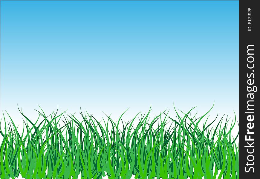 Vector illustration of gren grass field. Vector illustration of gren grass field