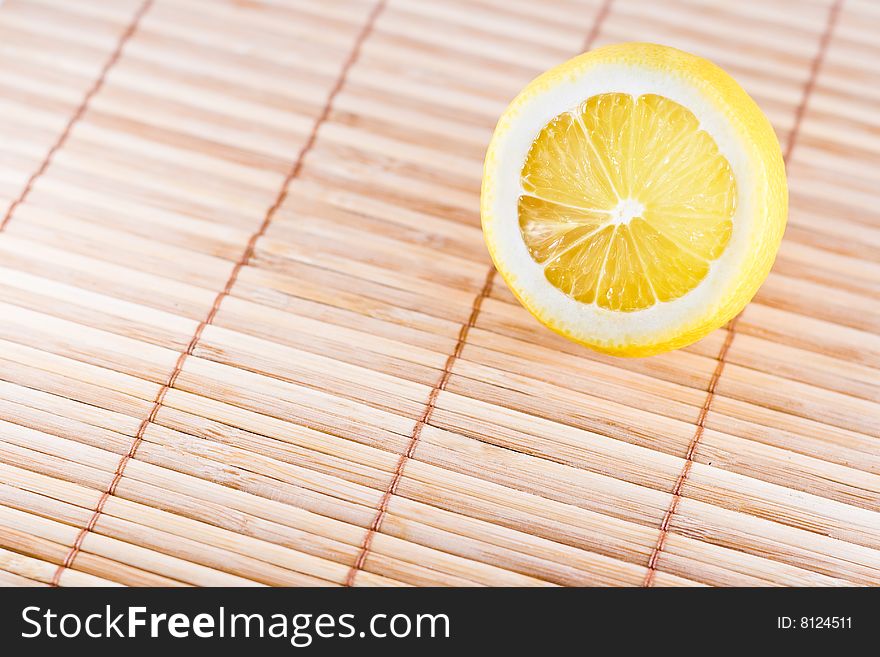 Lemon on a wooden laying