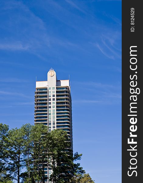 Condo Balconies in Blue Sky