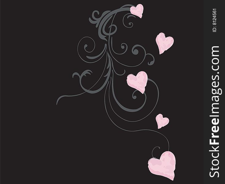 Illustration of a valentine background