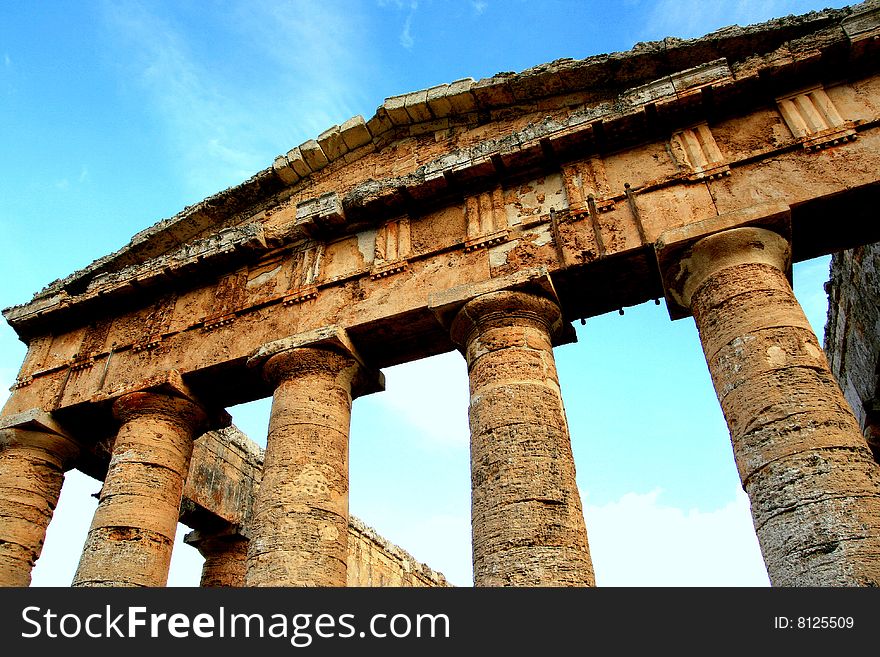 Segesta's Greek Temple. Ancient Architecture. Italy, Sicily. Segesta's Greek Temple. Ancient Architecture. Italy, Sicily