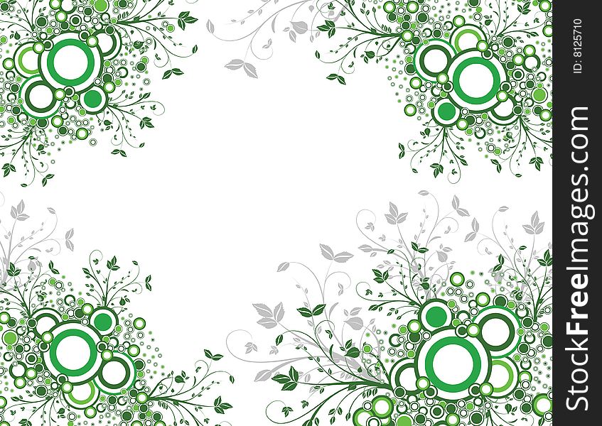 The vector illustration contains the image of spring background