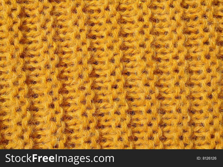 Yellow Knitted Wool Texture