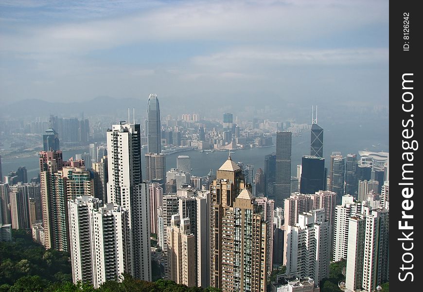 A view of the city of hong kong china
