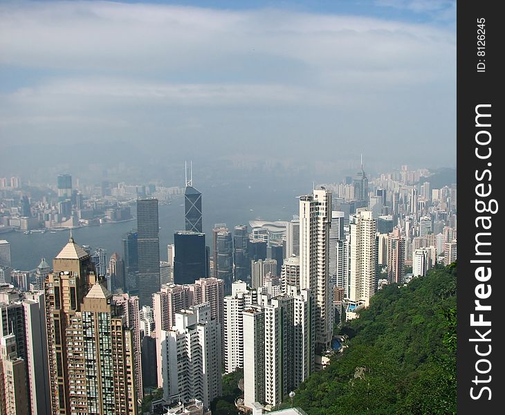 A view of the city of hong kong china