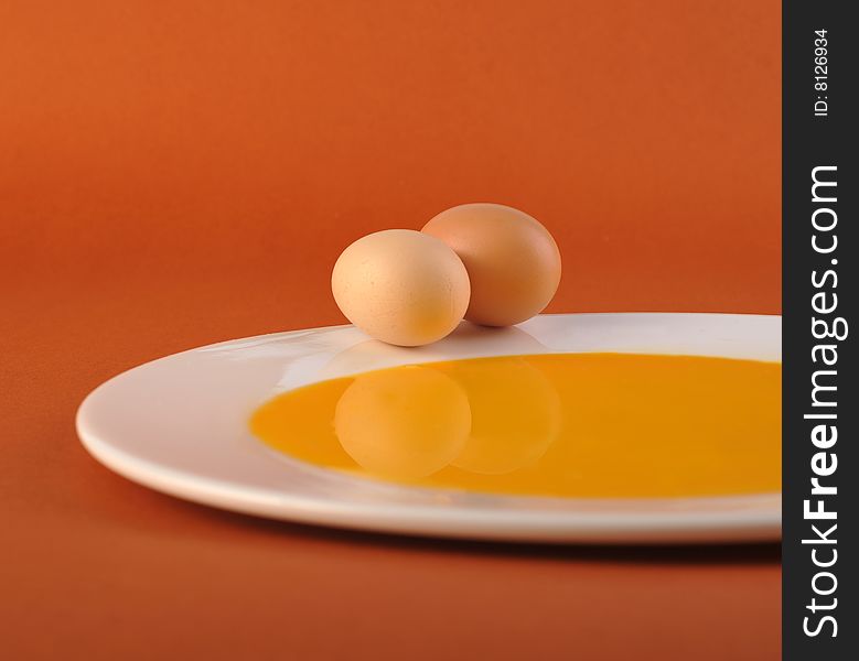 Orange background egg and Egg-yolk
. Orange background egg and Egg-yolk