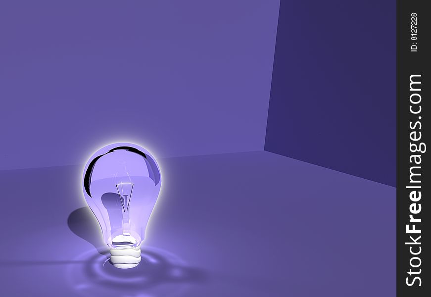 A lit, glowing light bulb. A concept for getting a bright idea. A lit, glowing light bulb. A concept for getting a bright idea.