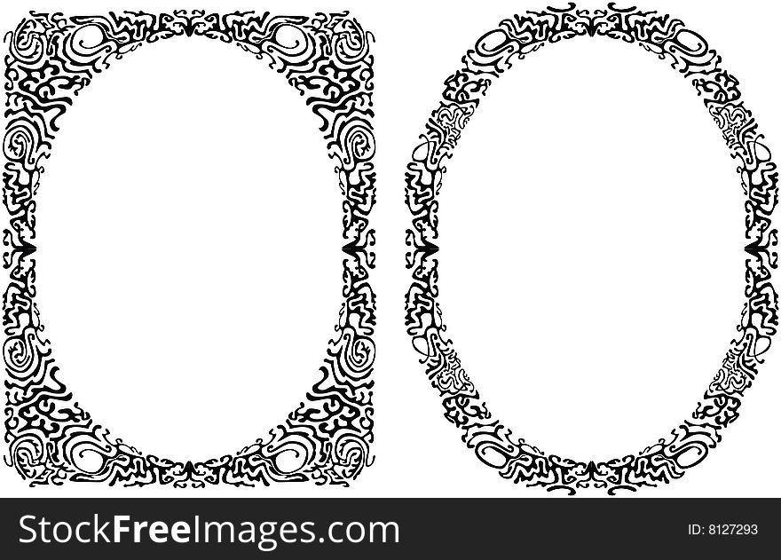 Vector abstract frames for designers. Vector abstract frames for designers