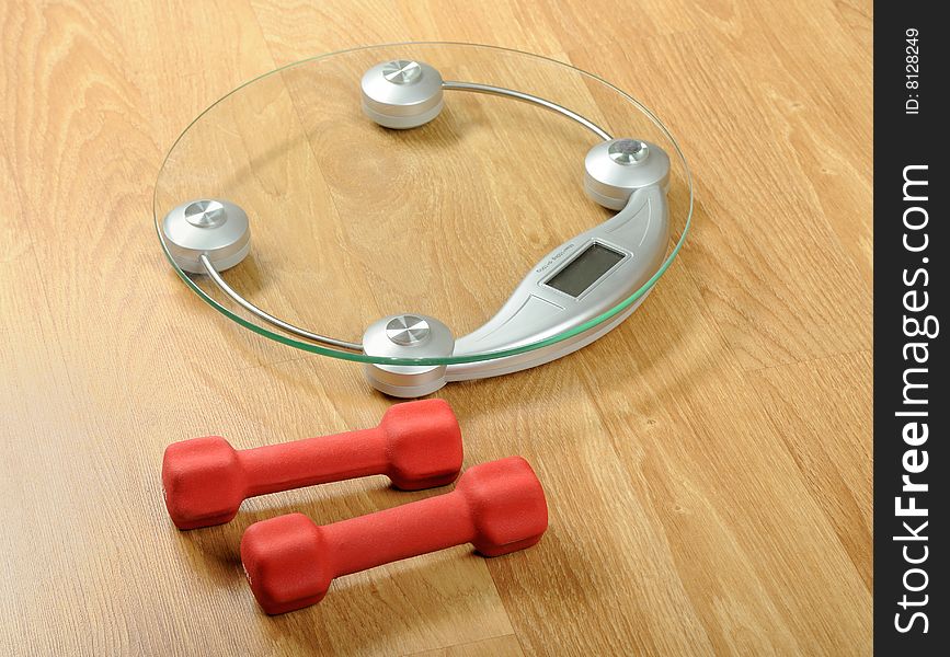 Weight Scale With Dumbbels