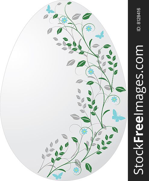 The vector illustration contains the image of egg