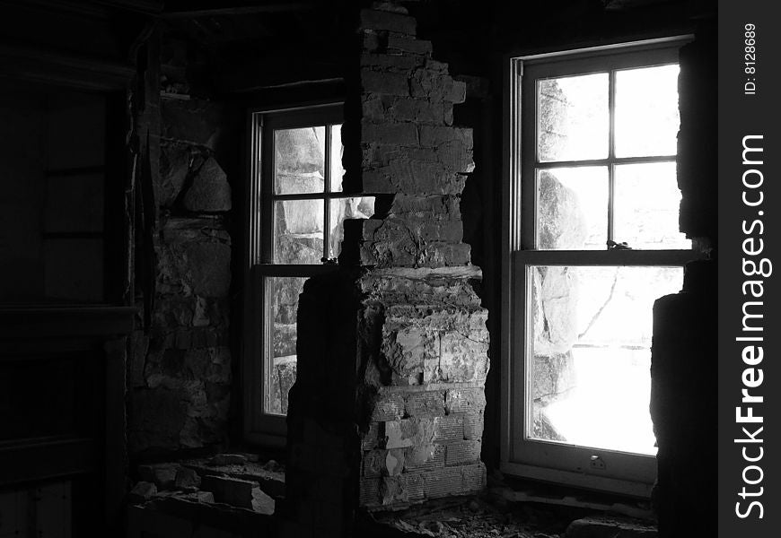 A photograph of a window in an old Castle. A photograph of a window in an old Castle