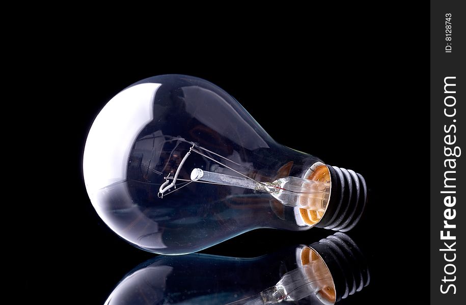 Photo of light bulb on black