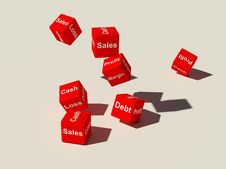 Tumbling Red Dice Royalty Free Stock Image