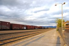 Railroads In Whitefish Station 1 Stock Photos Railroads In Whitefish Station 1 Stock Photos