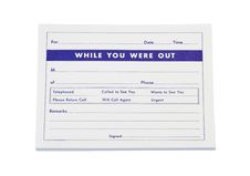 Telephone Message Pad Royalty Free Stock Photos Telephone Message Pad Royalty Free Stock Photos