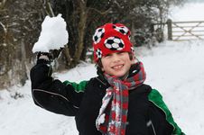 Boy Throwing Snow Stock Photography Boy Throwing Snow Stock Photography