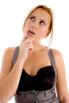 Female Thinking Something Stock Images Female Thinking Something Stock Images