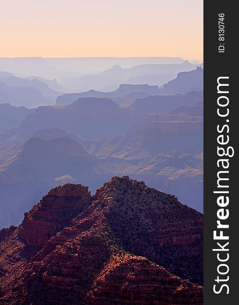 Pastel colors of the Grand Canyon at Sunset. Pastel colors of the Grand Canyon at Sunset.