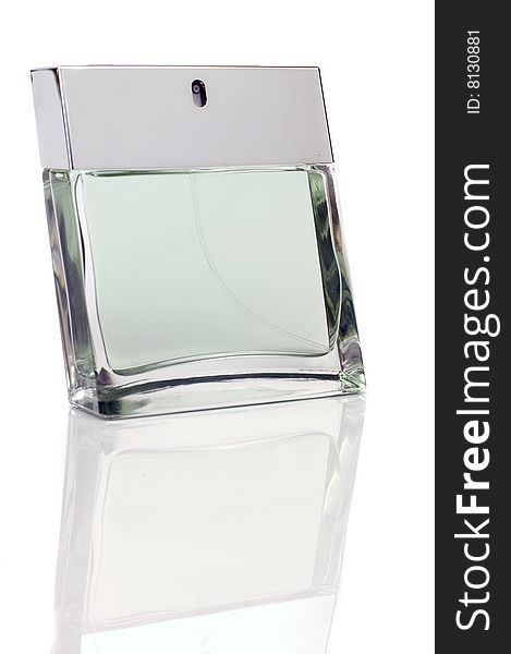 Bottle of perfume isolated over a white background