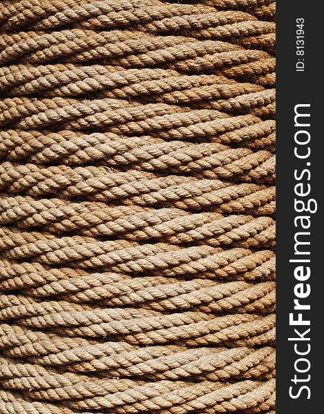 Closeup of Coiled Rope background