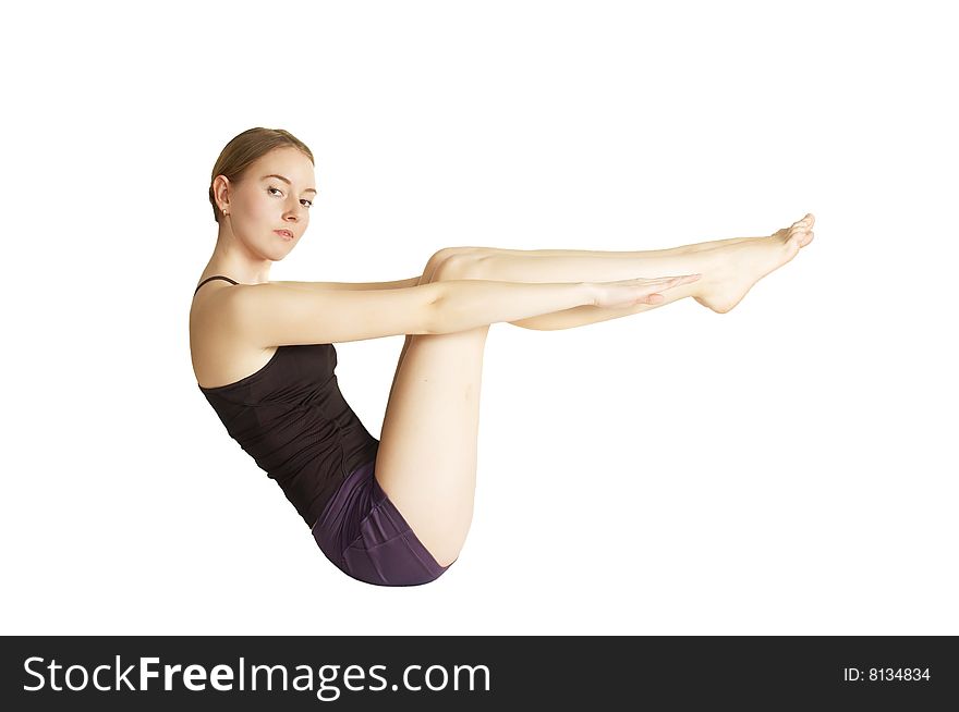 Beautiful Young Woman Practicing Yoga
